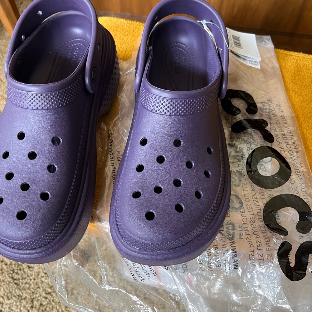 CROCS Deep Purple Stomp Clog W10 New - Picture 8 of 8